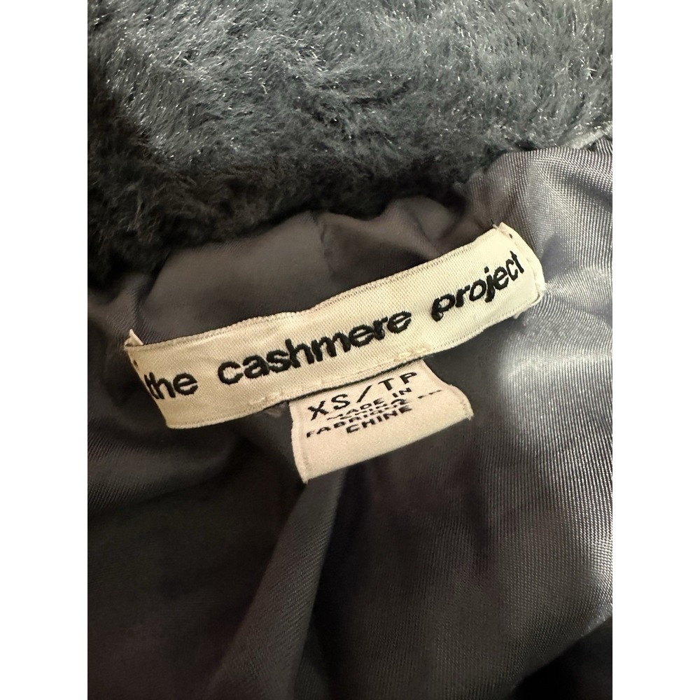The Cashmere Project Charcoal Grey Faux Fur Zip Bomber Jacket - Size XS - Picture 5 of 6
